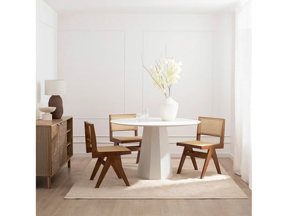 Table Fixe Japandi Laque Blanche - Olivier