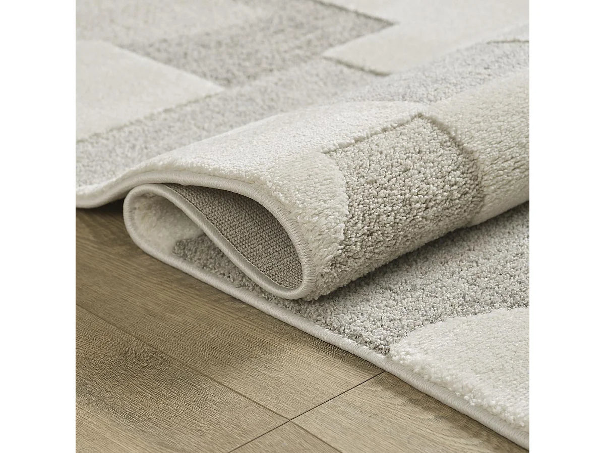 Tapis Japandi Écru Pour Chambre - Cergeo