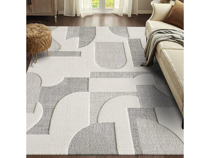 Tapis Japandi Écru Pour Chambre - Cergeo