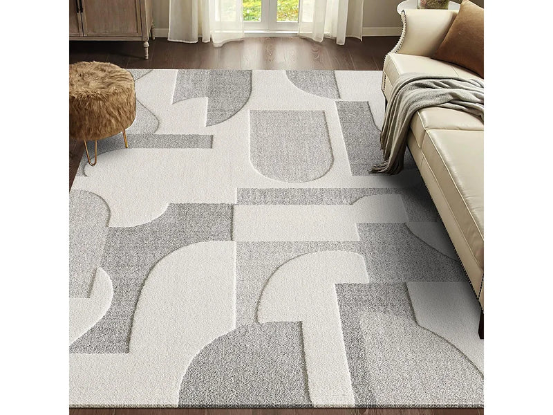 Tapis Japandi Écru Pour Chambre - Cergeo