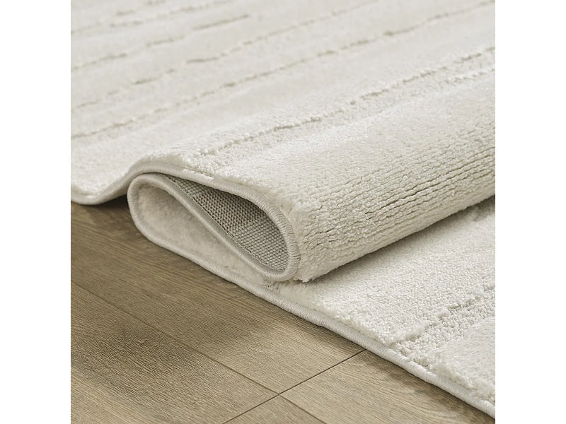 Tapis Salon Japandi Écru Rectangulaire - Cervag