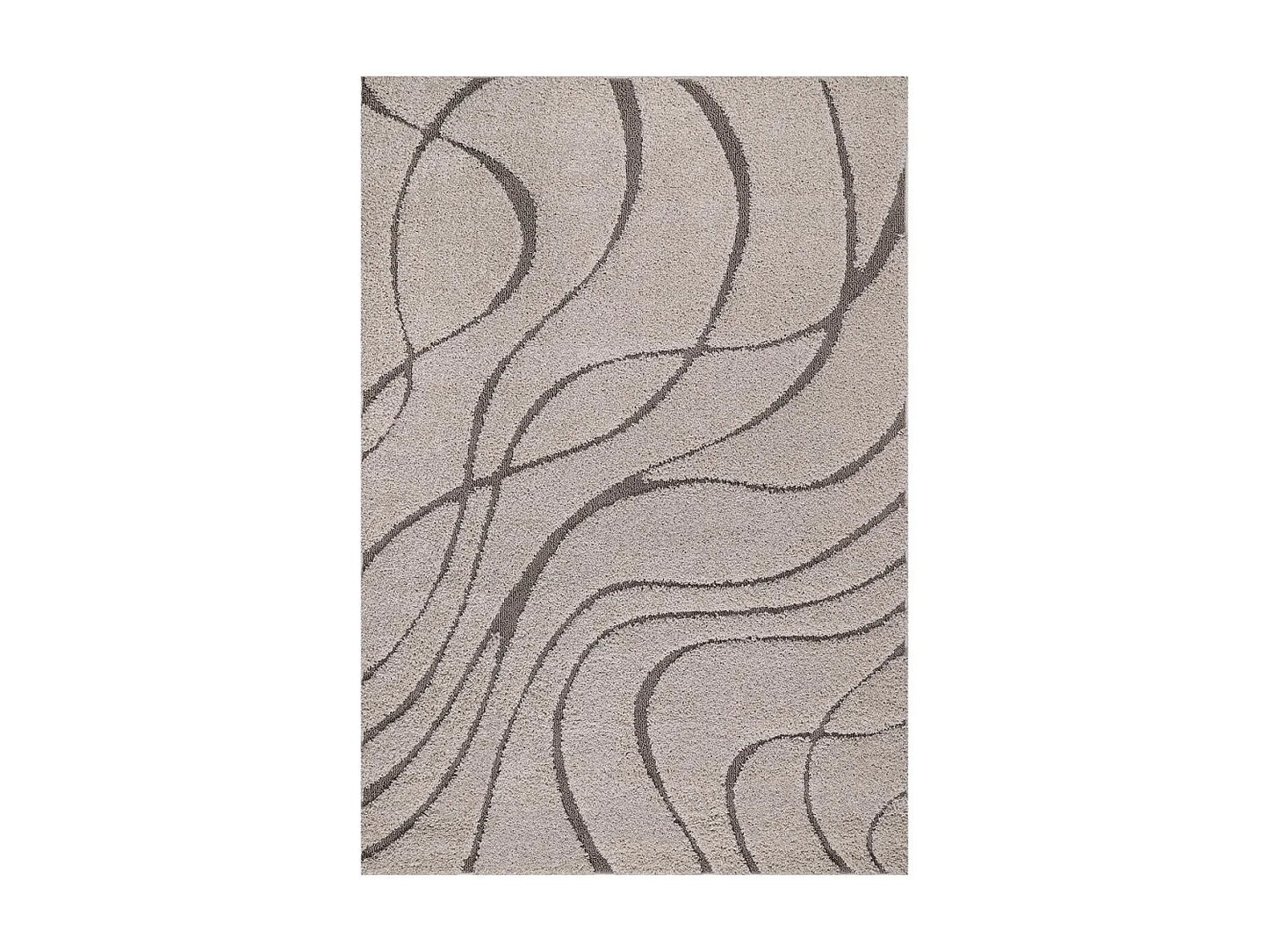Tapis Shaggy Japandi Grand Salon Beige - Pouda
