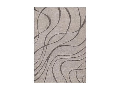 Tapis Shaggy Japandi Grand Salon Beige - Pouda