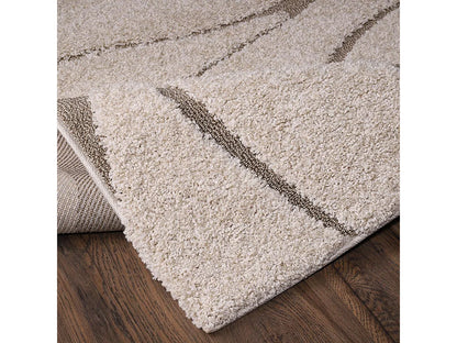 Tapis Shaggy Japandi Grand Salon Beige - Pouda