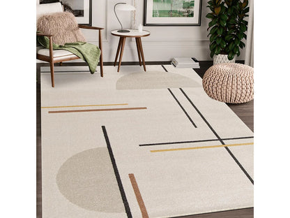 Tapis Japandi Beige Compatible Chauffage - Contelune