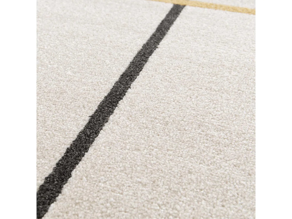 Tapis Japandi Beige Compatible Chauffage - Contelune