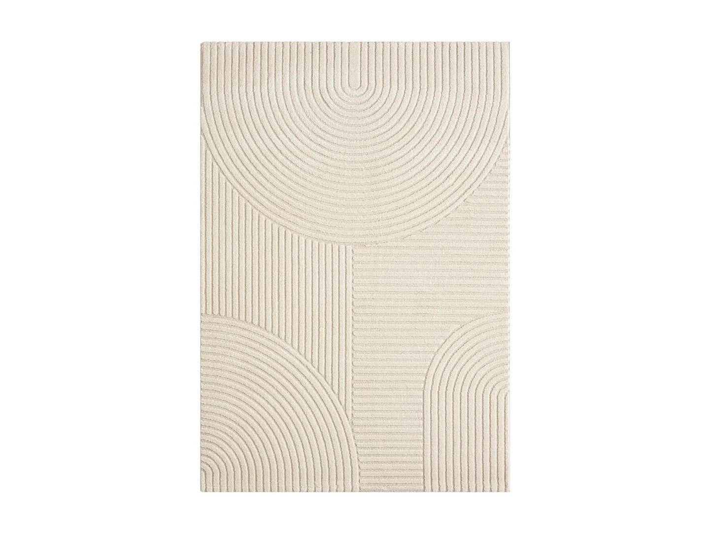 Tapis Salon Japandi Écru Oeko-Tex - Cernan