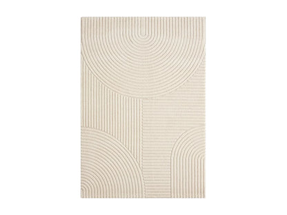 Tapis Salon Japandi Écru Oeko-Tex - Cernan
