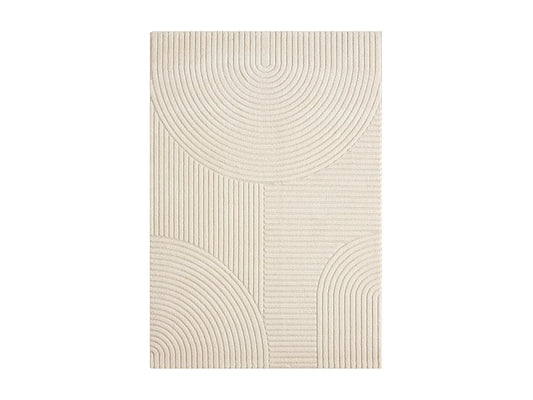Tapis Salon Japandi Écru Oeko-Tex - Cernan