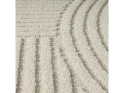 Tapis Salon Japandi Écru Oeko-Tex - Cernan