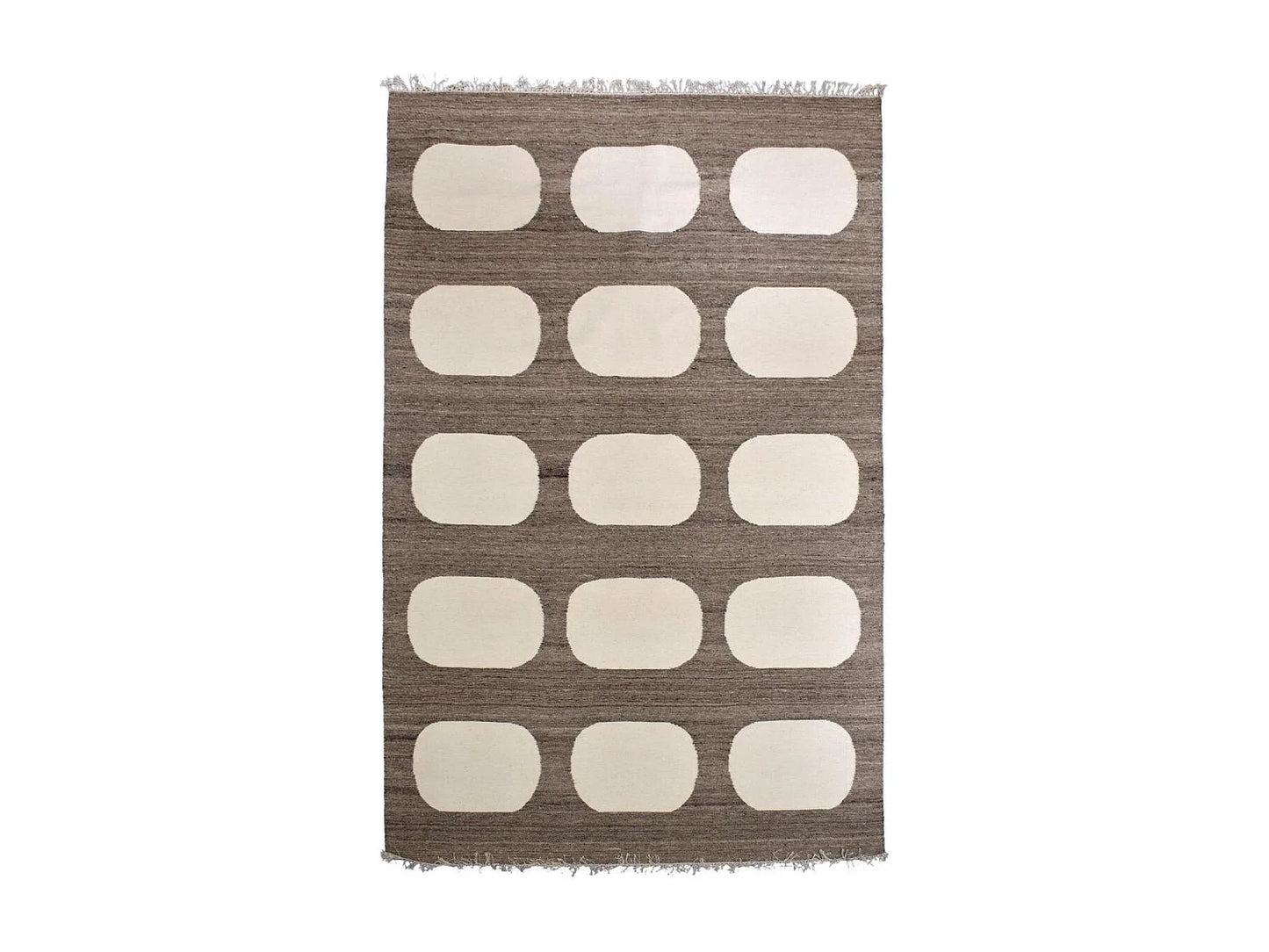 Tapis Japandi Laine Beige Fait Main - Koda