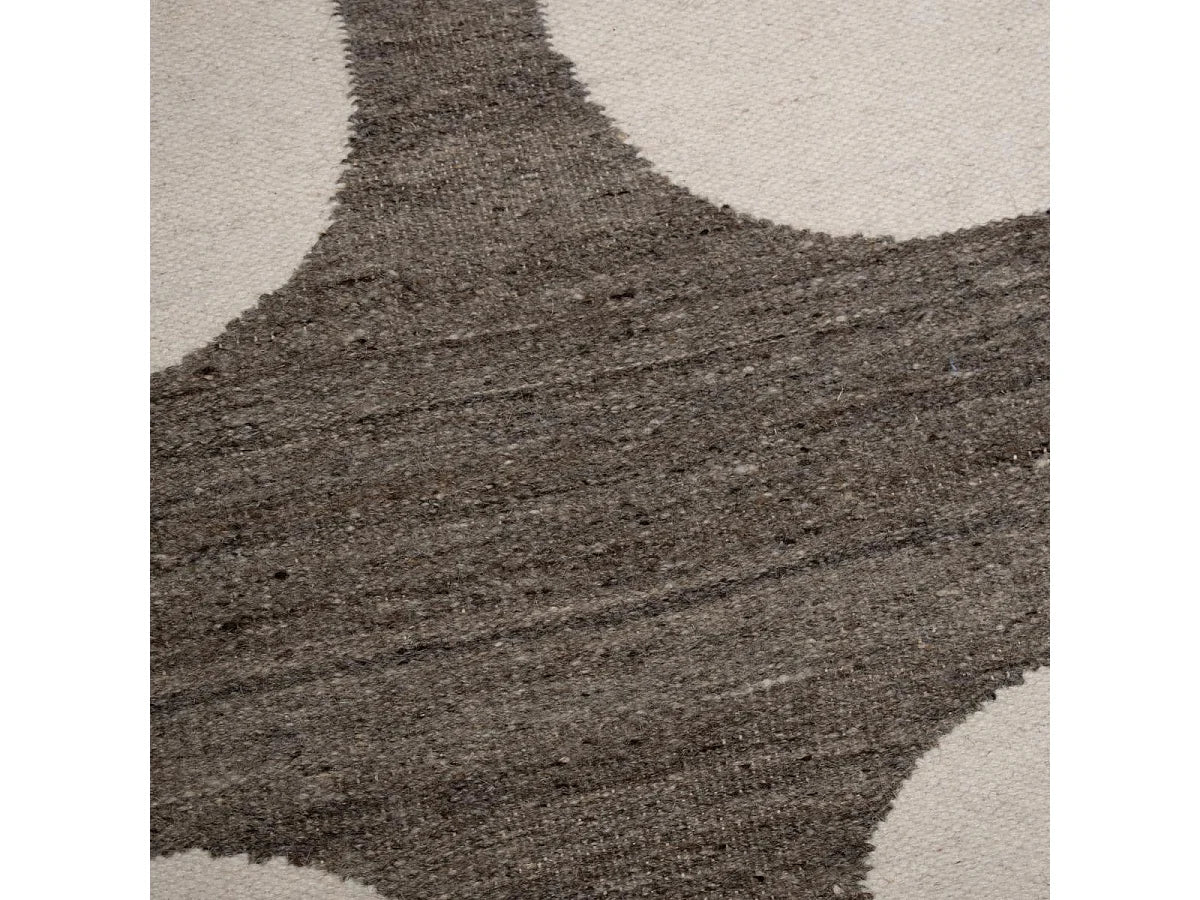 Tapis Japandi Laine Beige Fait Main - Koda
