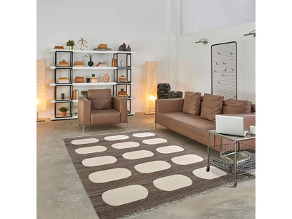Tapis Japandi Laine Beige Fait Main - Koda