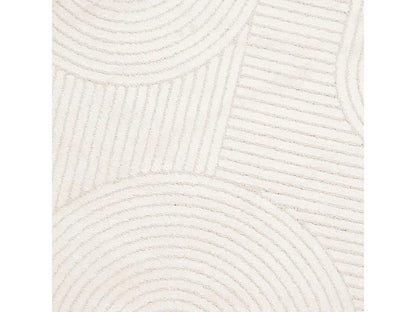 Tapis Rond Japandi Tissé Crème - Cernan