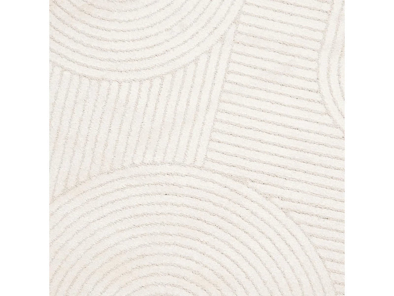 Tapis Rond Japandi Tissé Crème - Cernan