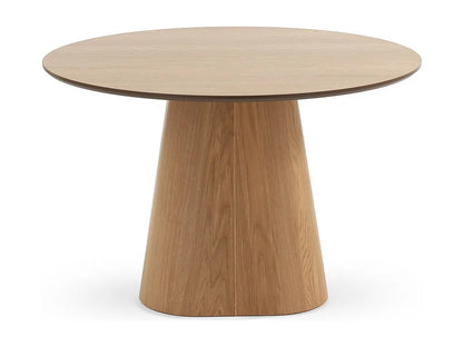 Table Chêne Japandi Pied Central Conique - Chêne