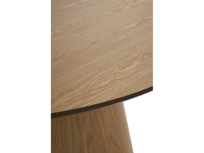 Table Chêne Japandi Pied Central Conique - Chêne