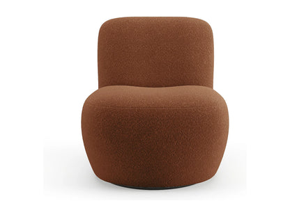 Fauteuil Japandi Pivotant Bouclette Terracotta - Design