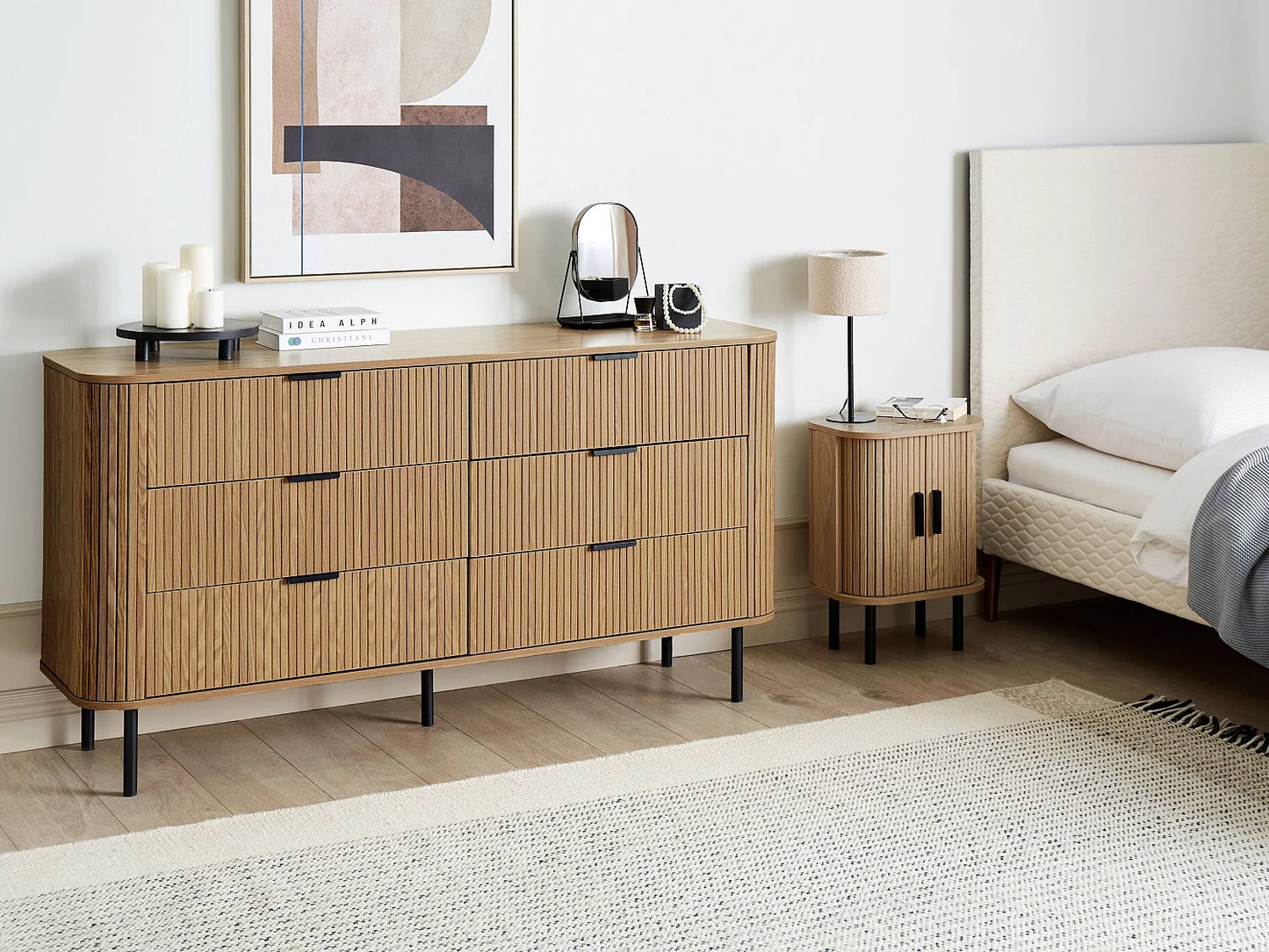 Commode Japandi Six Tiroirs Bois - Bradley