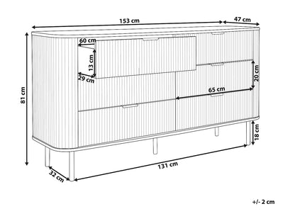 Commode Japandi Six Tiroirs Bois - Bradley