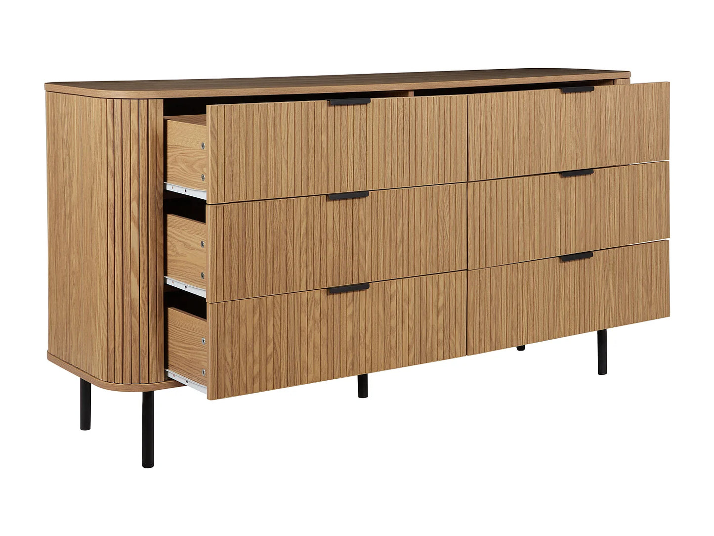 Commode Japandi Six Tiroirs Bois - Bradley