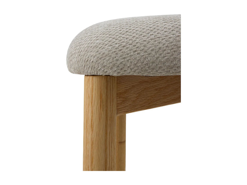 Lot 2 Tabourets Japandi Chêne Et Beige - Chêne