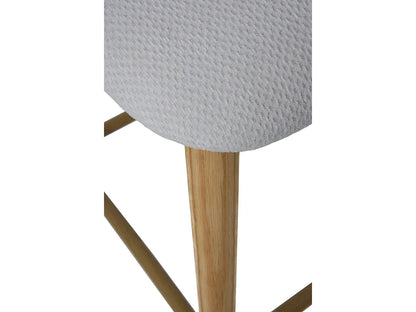 Lot 2 Tabourets Japandi Chêne Et Blanc - Chêne