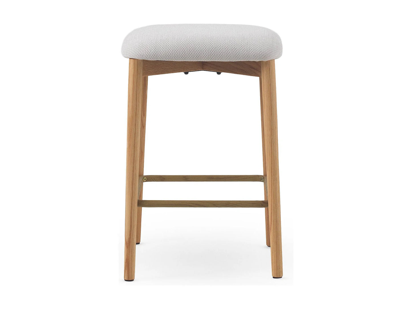 Lot 2 Tabourets Japandi Chêne Et Blanc - Chêne