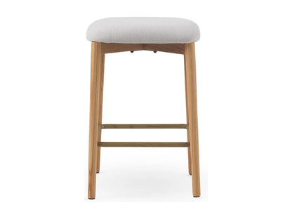 Lot 2 Tabourets Japandi Chêne Et Blanc - Chêne