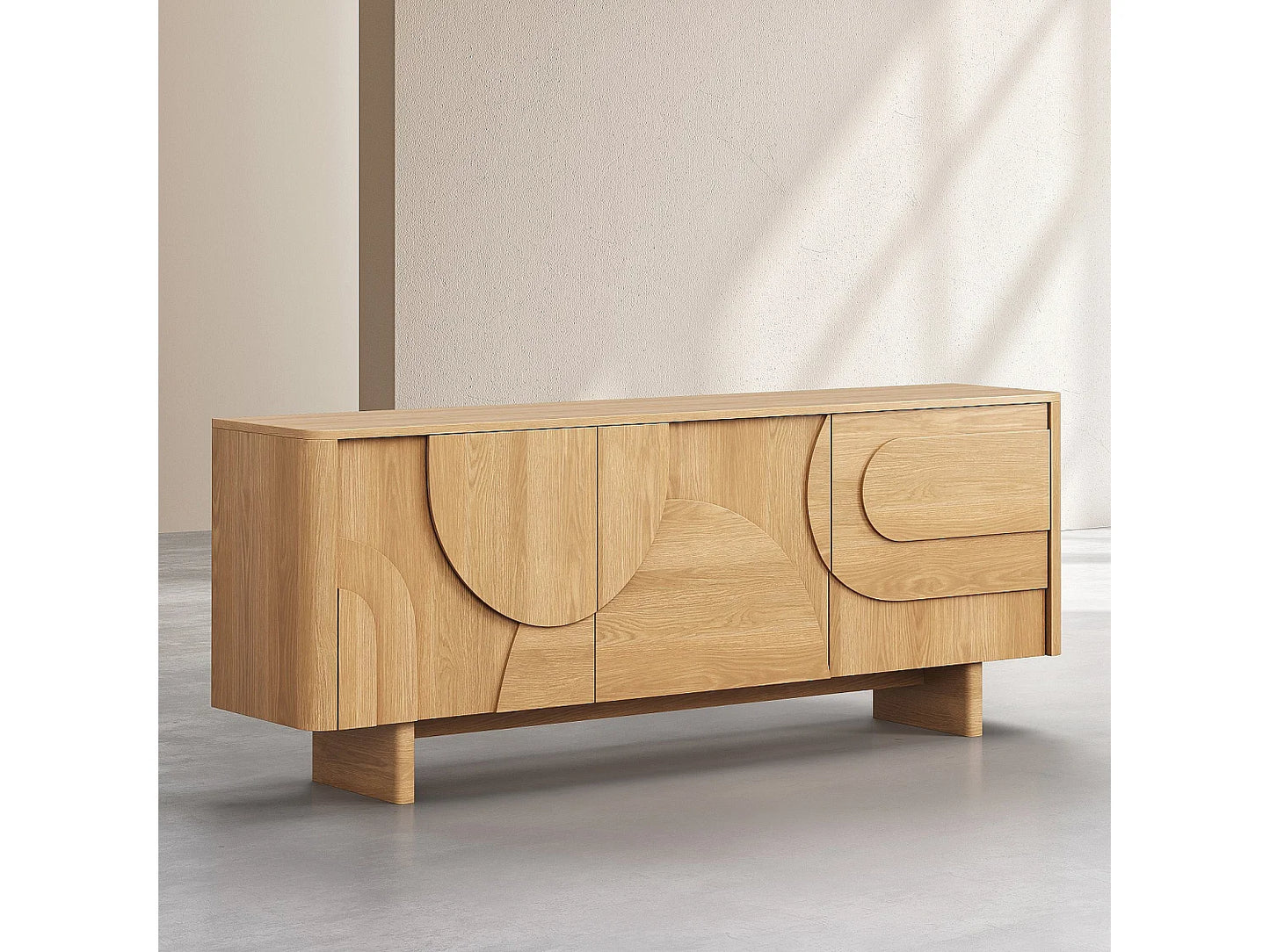 Buffet Chêne Japandi Design Épuré - Milord