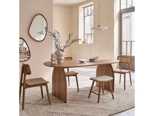 Table Ovale Japandi En Teck Massif - Teck