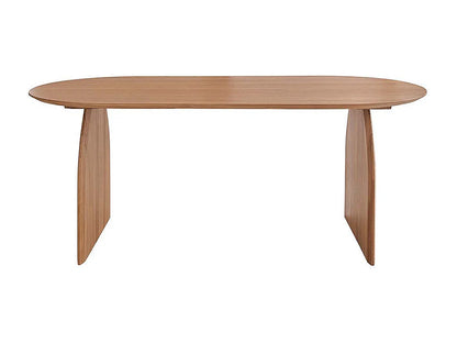 Table Ovale Japandi En Teck Massif - Teck