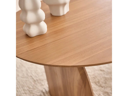 Table Ovale Japandi En Teck Massif - Teck