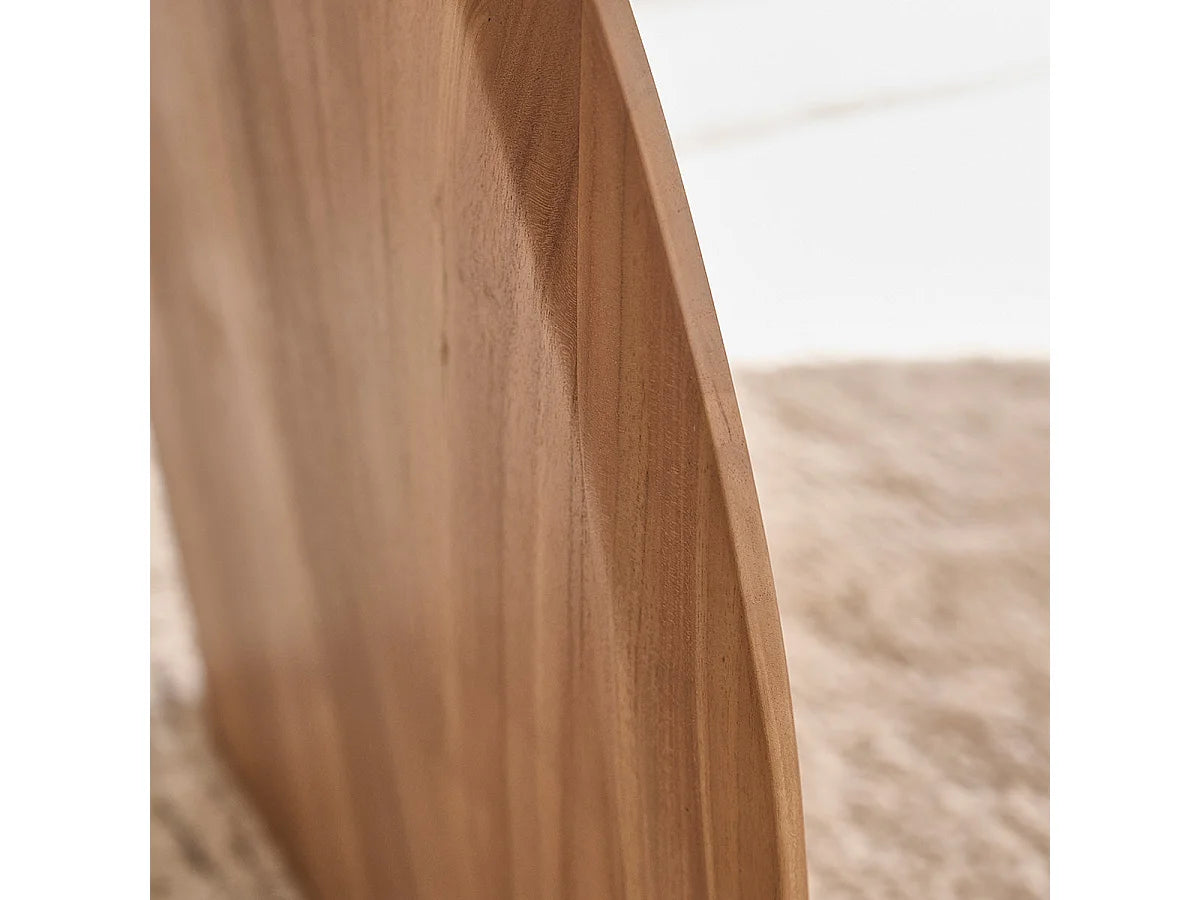 Table Ovale Japandi En Teck Massif - Teck