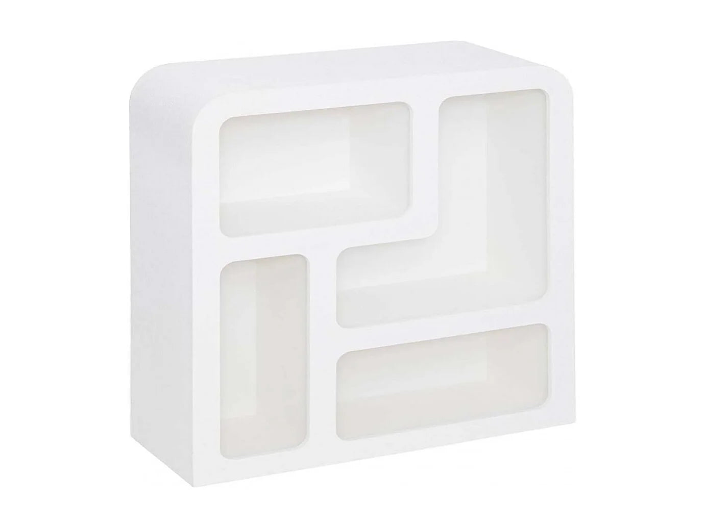 Meuble Étagère Japandi Blanc Moderne - Blanc