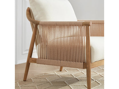 Lot De 2 Fauteuils Japandi Style Bohème - Moderne