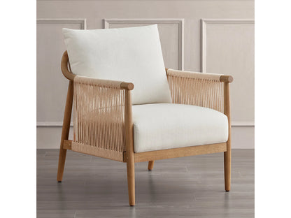 Fauteuil Japandi Bohème Bois Massif - Moderne