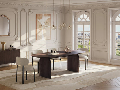 Table Acacia Japandi Naturel Foncé - Brasli