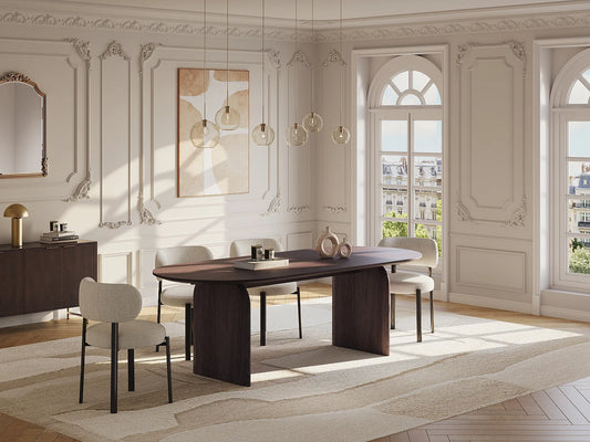 Table Acacia Japandi Naturel Foncé - Brasli