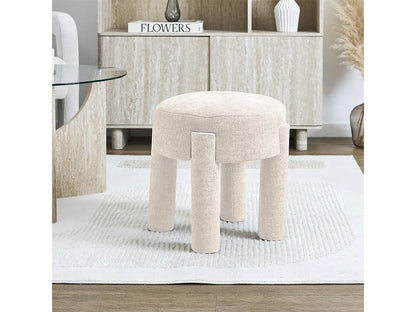Tabouret D'appoint Japandi Tissu Beige - Stubby