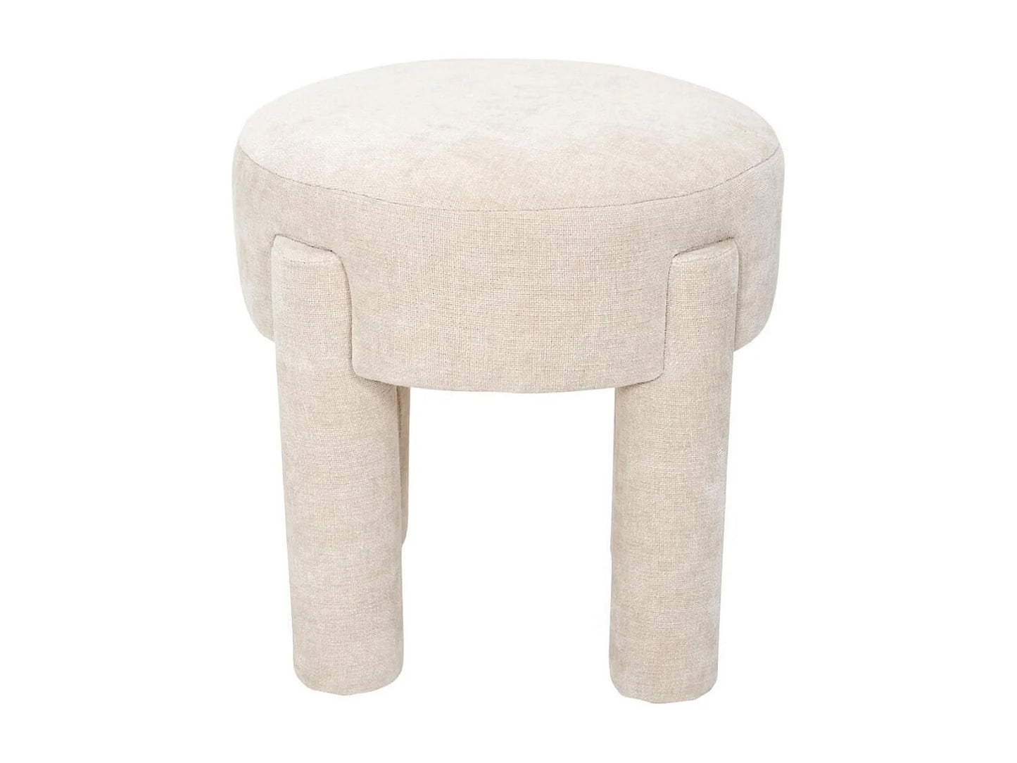 Tabouret D'appoint Japandi Tissu Beige - Stubby