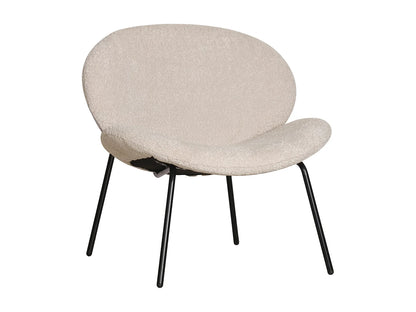 Fauteuil Japandi Tissu Beige Chiné - Sacha
