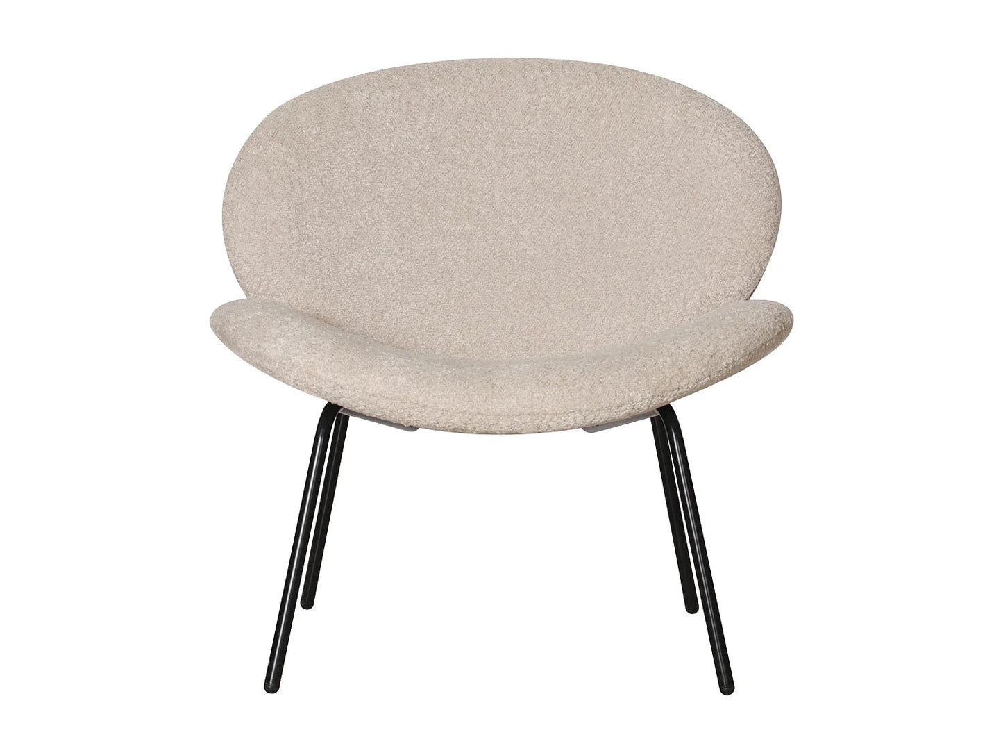 Fauteuil Japandi Tissu Beige Chiné - Sacha