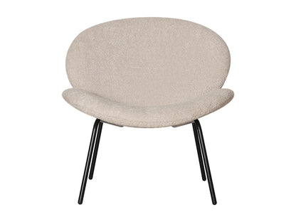 Fauteuil Japandi Tissu Beige Chiné - Sacha