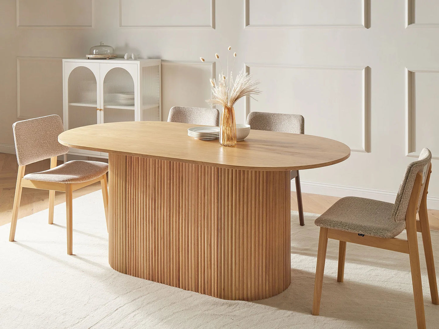 Table Repas Japandi Chêne Clair 180cm - Lunnin