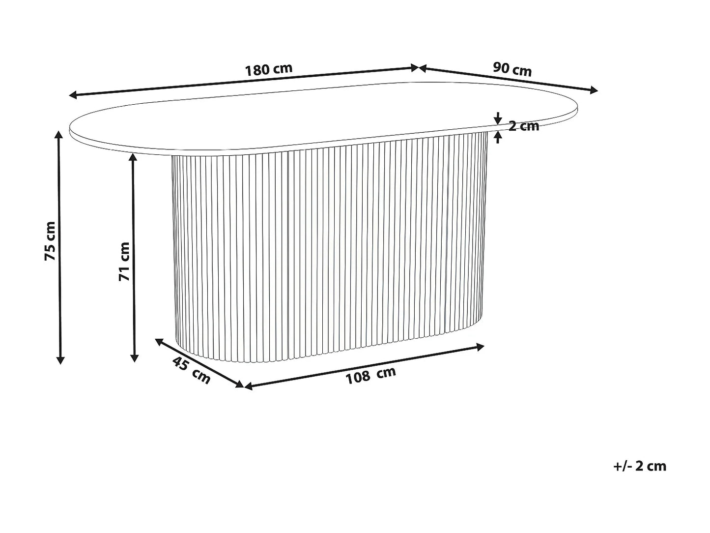 Table Repas Japandi Chêne Clair 180cm - Lunnin