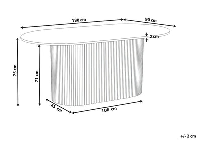 Table Repas Japandi Chêne Clair 180cm - Lunnin