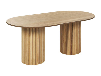 Table Ovale Japandi Bois Clair 180cm - Sheridan