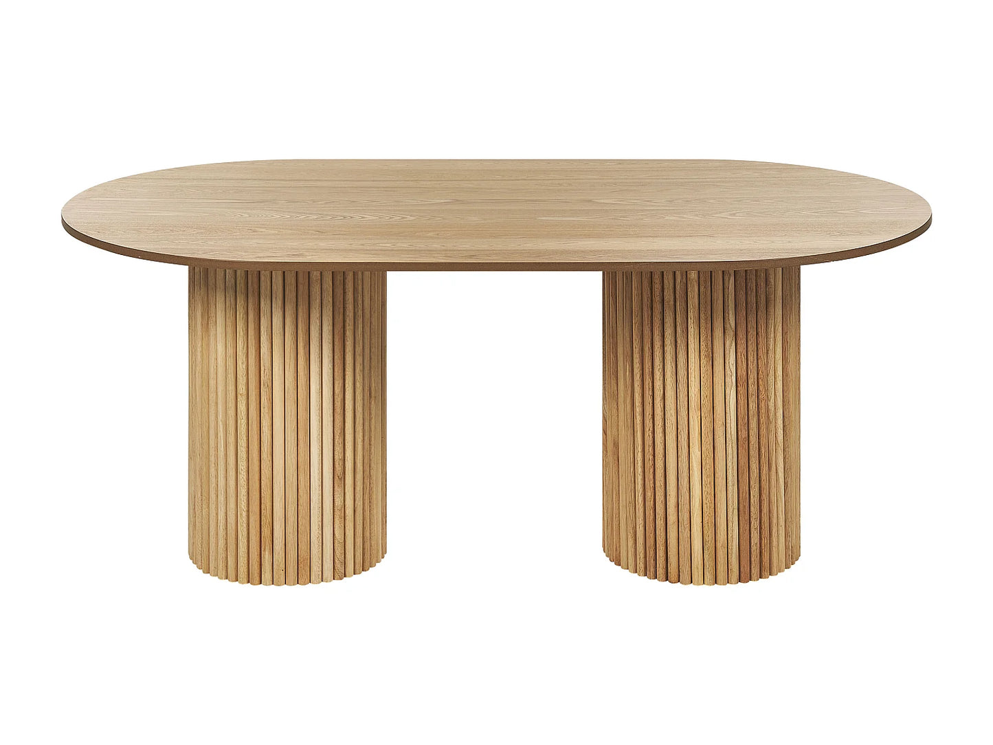 Table Ovale Japandi Bois Clair 180cm - Sheridan