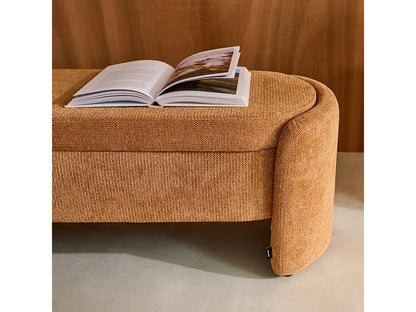 Banc Coffre Japandi Tissu Rouille - Kalo